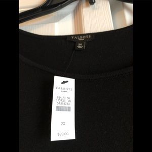 NWT 2x Talbots black Peplum sweater